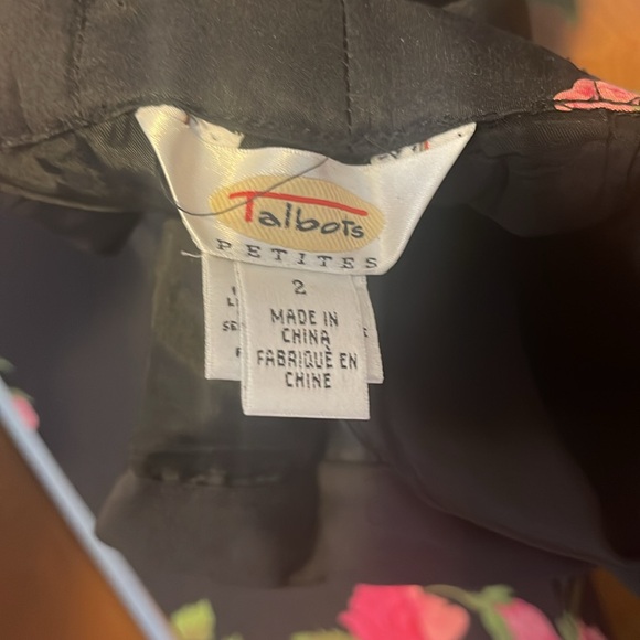 Talbots black silk pants size 2 - Picture 3 of 3